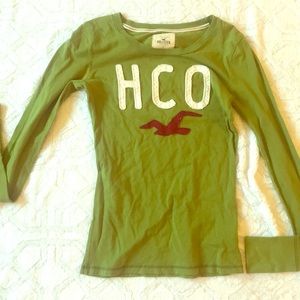 Hollister CA ladies long sleeved logo tee